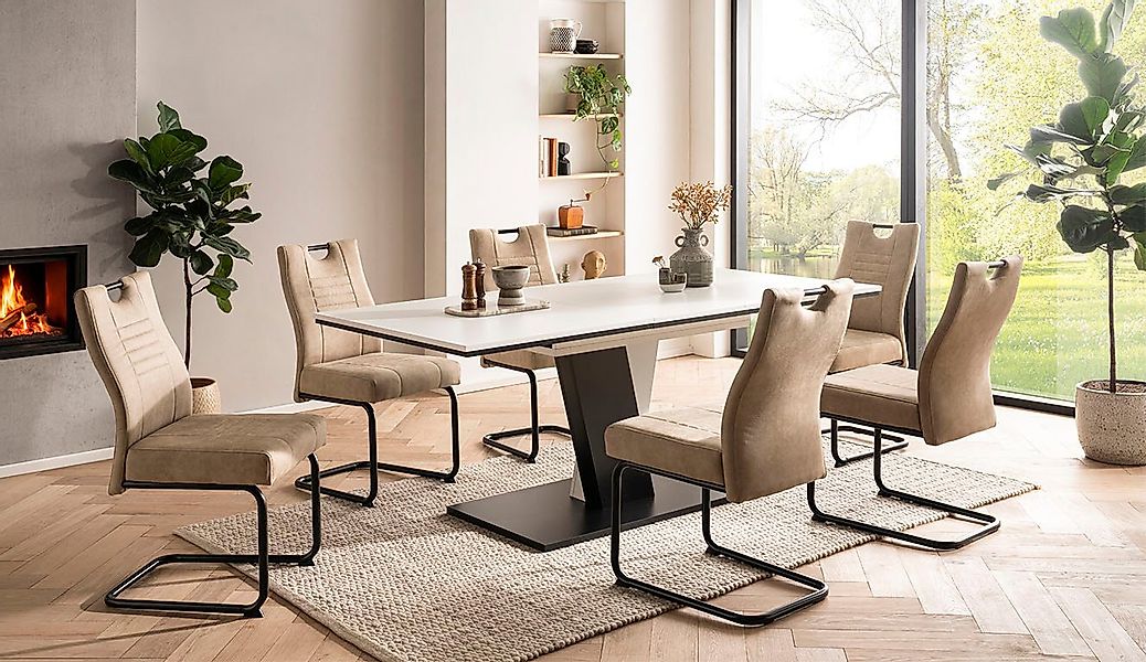 OTTO home Essgruppe "Altona", Esstisch ausziehbar plus 6 Stühle, TOPSELLER! günstig online kaufen