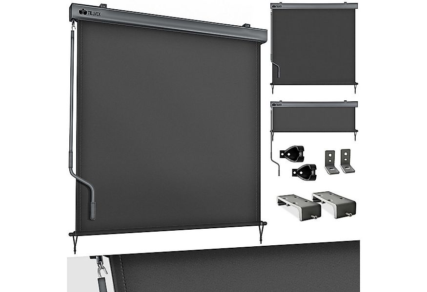 tillvex Senkrechtmarkise tillvex® Senkrechtmarkise Außenrollo Sichschutz Ba günstig online kaufen