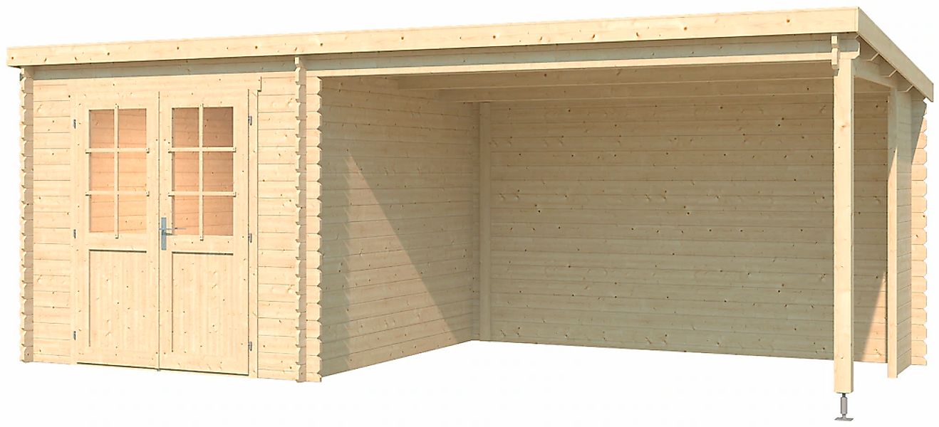 LASITA MAJA Gartenhaus "Saint Paul, Naturbelassen" mit Anbau günstig online kaufen