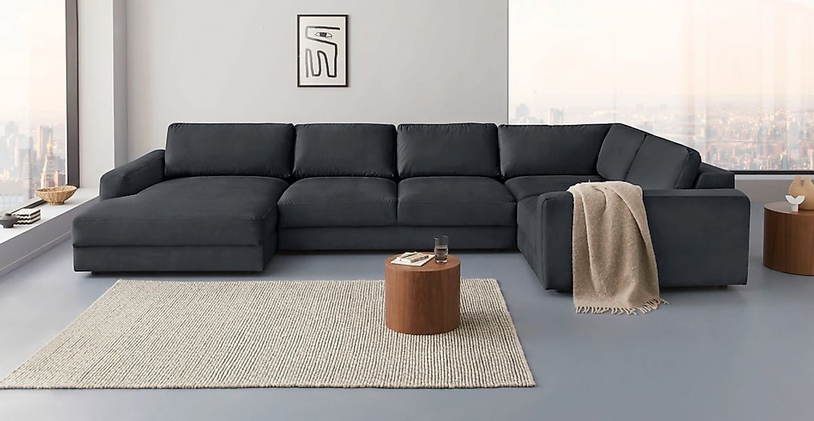 Places of Style Wohnlandschaft "Bloomfield, Mega Polsterecke, Breite 390cm, günstig online kaufen