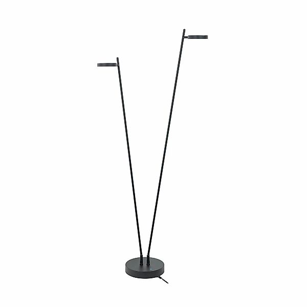 LED-Akku-Stehlampe Round Move, 2-flg. schwarz 142 cm CCT dim günstig online kaufen