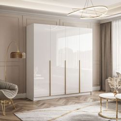 Lookway Kleiderschrank AUREL 4D mit Hochglanz günstig online kaufen