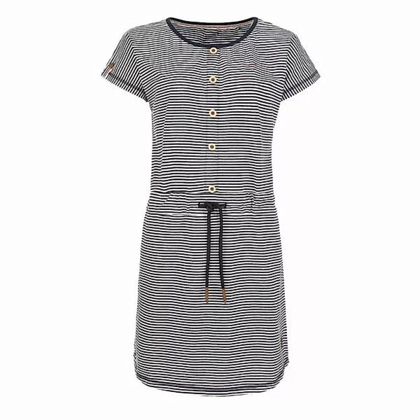 modAS Sommerkleid Damen Kleid Sommerkleid mit Streifen Maritim Knopfleiste günstig online kaufen