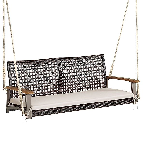 COSTWAY Hollywoodschaukel, 2-Sitzer, Schaukelbank Rattan mit günstig online kaufen