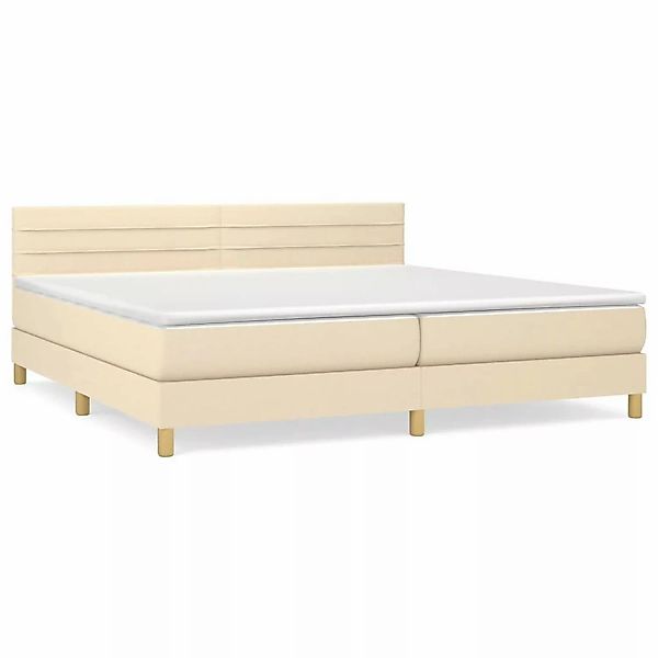 vidaXL Boxspringbett mit Matratze Creme 200x200 cm Stoff1373197 günstig online kaufen