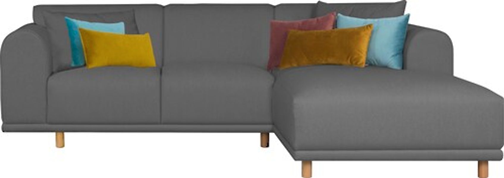 andas Ecksofa "Maroon L-Form", in skandinavischem Design, mit losen Kissen günstig online kaufen