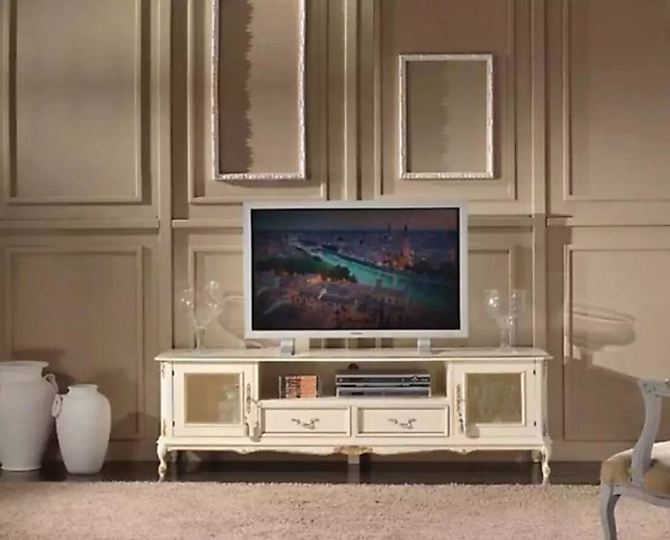 JVmoebel TV-Schrank Wohnzimmer Lowboard Weiß TV-Ständer Möbel Sideboard Hol günstig online kaufen