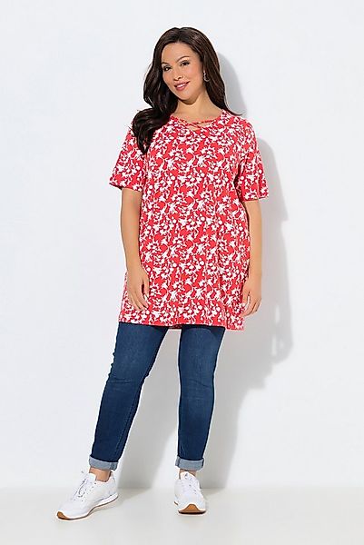 Ulla Popken T-Shirt T-Shirt Zierbänder V-Ausschnitt Halbarm günstig online kaufen