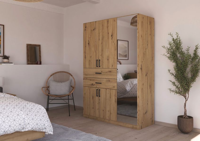 rauch Drehtürenschrank "Maika" mit Spiegel, 2 Schubladen, in verschiedenen günstig online kaufen