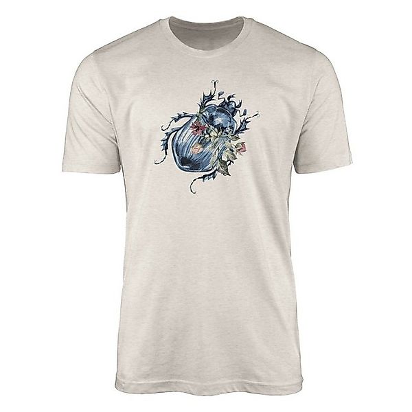 Sinus Art T-Shirt Herren Shirt 100% Bio-Baumwolle T-Shirt Aquarell Motiv Kä günstig online kaufen