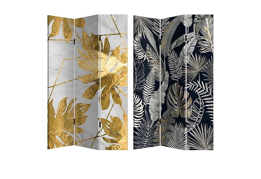 HTI-Living Paravent Paravent Gold Silber Leaves (Stück, 1 St., 1 Paravent), günstig online kaufen