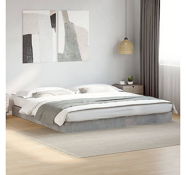 furnicato Bettgestell Betongrau 180x200 cm Holzwerkstoff (1-tlg) günstig online kaufen