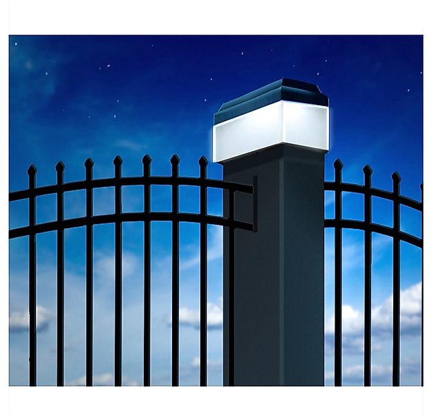 GreenBlue LED Gartenleuchte Solarmastleuchte für Zaun Outdoor geeignet, LED günstig online kaufen