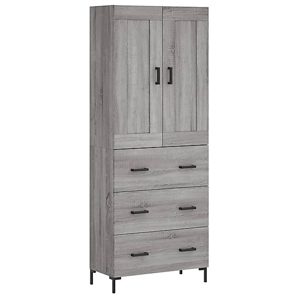 vidaXL Highboard Grau Sonoma 69,5x34x180 cm Holzwerkstoff 3199751 günstig online kaufen
