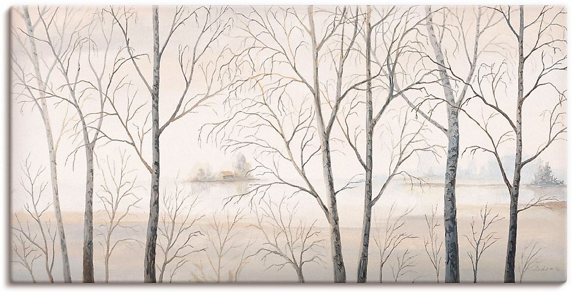 Artland Wandbild "Seeufer am Wald I" Gewässer 1 Stk. tlg. als Alubild, Lein günstig online kaufen