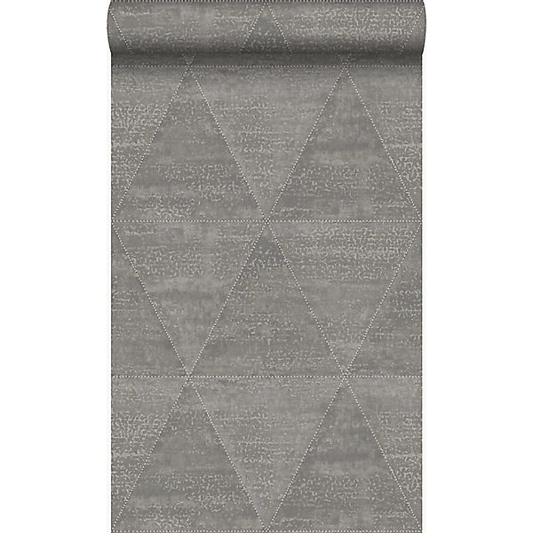 Origin Luxury Wallcoverings Tapete Verwitterte Metalldreiecke Industriegrau günstig online kaufen