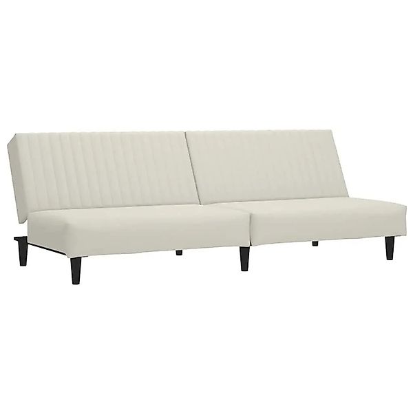 vidaXL Schlafsofa 2-Sitzer Creme Samt 375935 günstig online kaufen