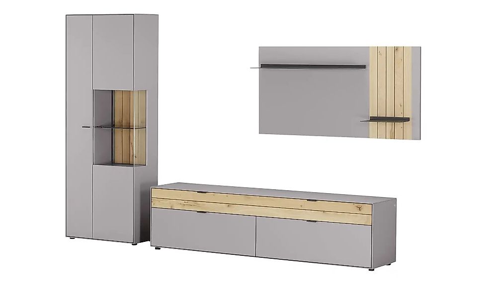 Jette Home Wohnkombination  Como ¦ grau ¦ Maße (cm): B: 333 H: 206 T: 46.0 günstig online kaufen