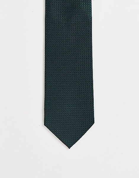 ASOS DESIGN – Schmale Krawatte in Dunkelgrün günstig online kaufen