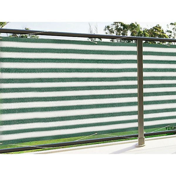 Floracord Balkonsichtschutz Grün-Weiß 500 cm x 90 cm günstig online kaufen