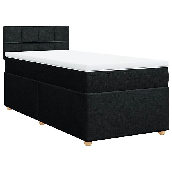 vidaXL Boxspringbett mit Matratze Schwarz Stoff2108219 günstig online kaufen