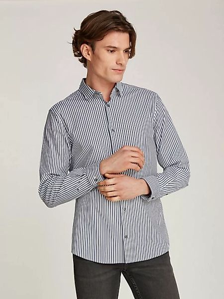 Calvin Klein Langarmhemd POPLIN STRETCH STRIPE SHIRT mit Streifenmuster und günstig online kaufen