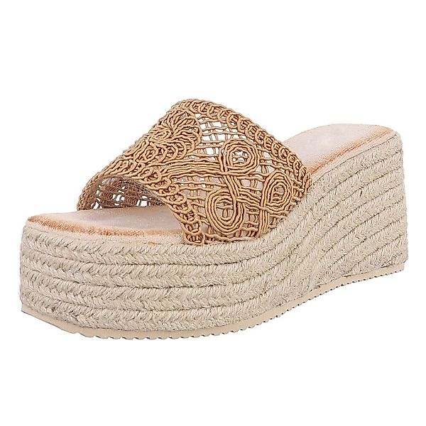 Ital-Design Wedge-Pantoletten mit Stickerei für Damen günstig online kaufen