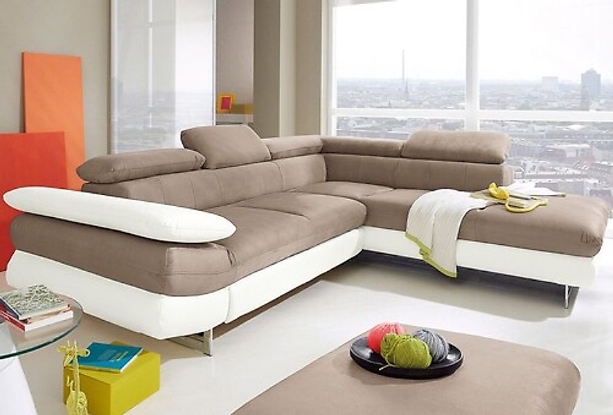 COTTA Ecksofa »Solution L-Form« mit Arm- & Kopfteilverstellung, wahlweise m günstig online kaufen