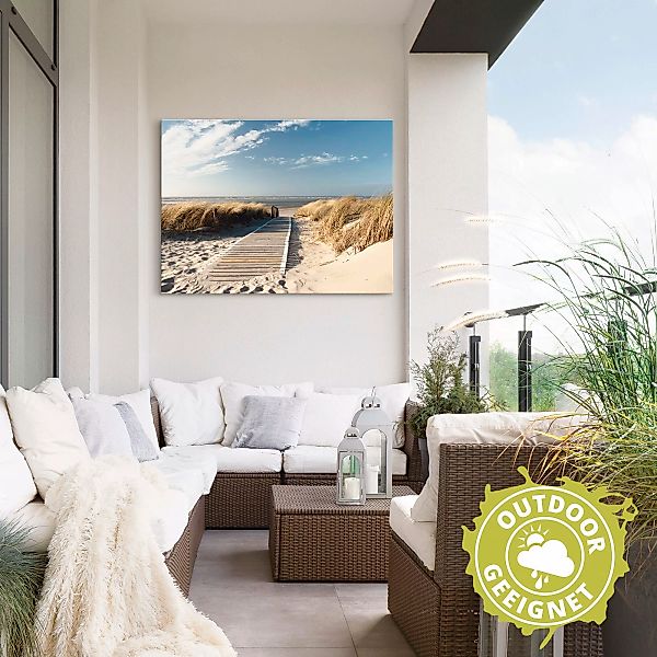 Artland Wandbild "Nordseestrand auf Langeoog - Steg", Strand, (1 St.), als günstig online kaufen