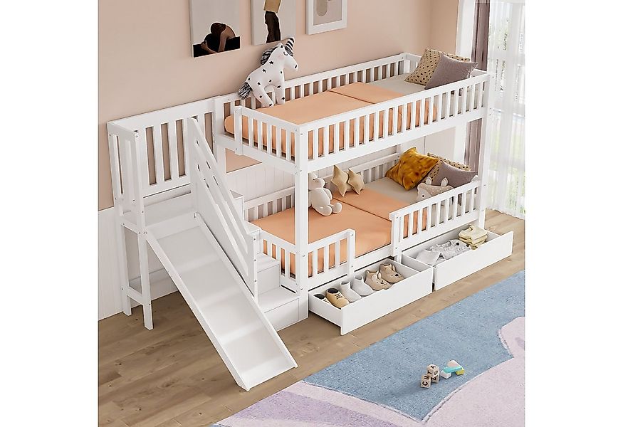 Odikalo Etagenbett Kinderbett,mit Rutsche,und magnetischer Tür,ohne Matratz günstig online kaufen