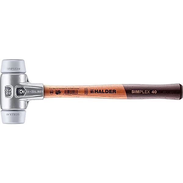 Halder Simplex Schonhammer Ø 40 mm TPE-mid Grau mit Aluminiumgehäuse günstig online kaufen