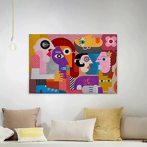 Bricoflor 60Er Jahre Wandbild Bunt Kunst Leinwand Bild Im Retro Stil Ideal günstig online kaufen