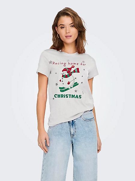 ONLY Rundhalsshirt "ONLXMAS YRSA CHRISTMAS REG S/S TOP JRS", für Weihnachte günstig online kaufen