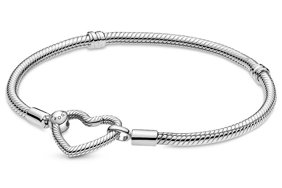 Pandora Charm-Armband Damen-Silber mit Herz-Verschluss günstig online kaufen