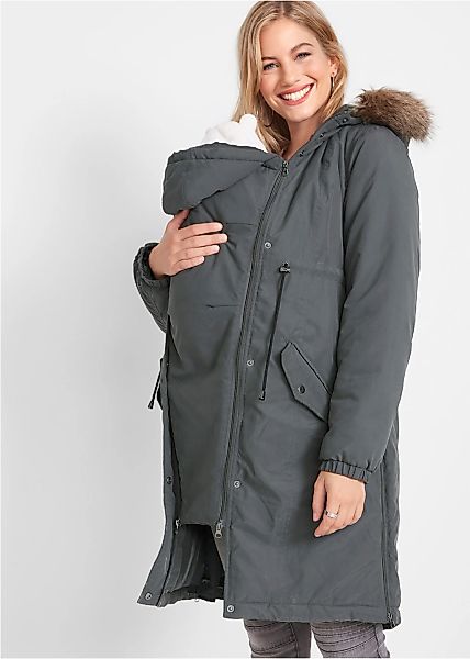 bonprix Umstandsjacke mit Kapuze mit seitlichen Reißverschlüssen zur Weiten günstig online kaufen