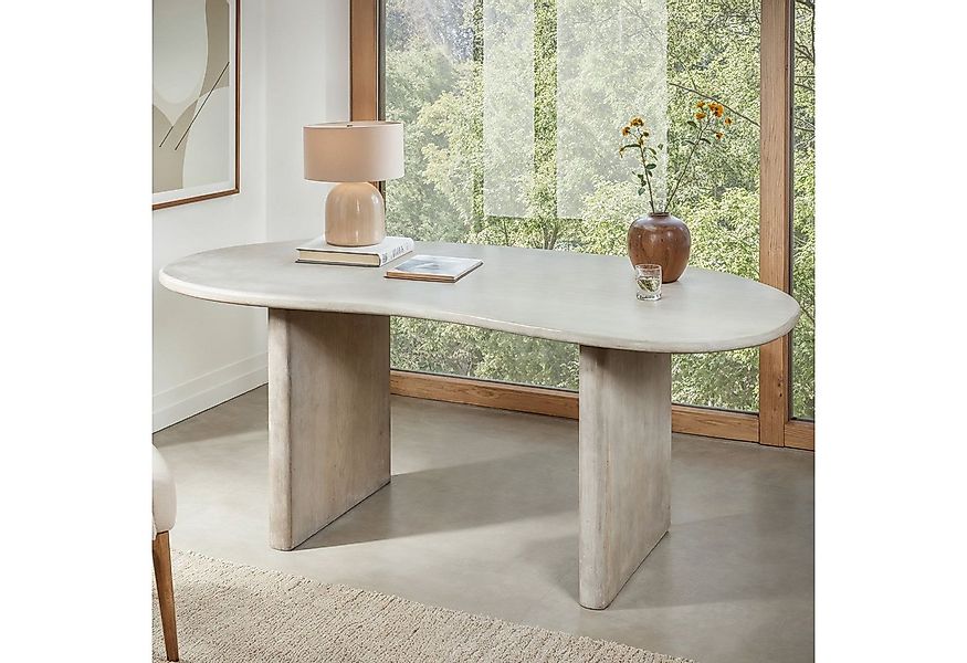 FINEBUY Schreibtisch FB111752 Bürotisch 180 cm Massivholz Computertisch Nie günstig online kaufen