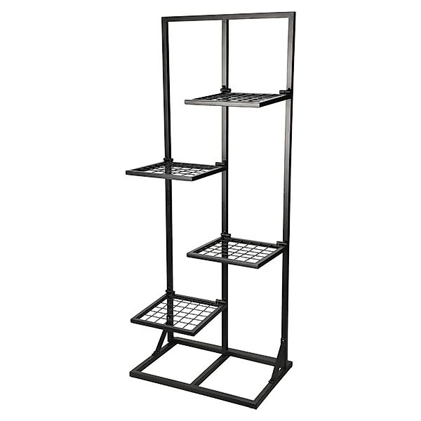 Progarden Progarden Blumenregal Mit 4 Böden 40X27X102 Cm Schwarz 1885501 günstig online kaufen