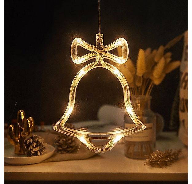 MUPOO LED Dekofigur LED Lichtervorhang Batterie mit Saugnäpfe, LED-Lichterk günstig online kaufen