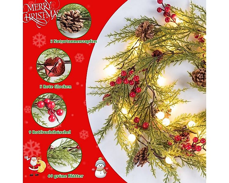 Kunstgirlande adventskranz Weihnachtsgirlande mit Beleuchtung, 2-tlg. weihn günstig online kaufen
