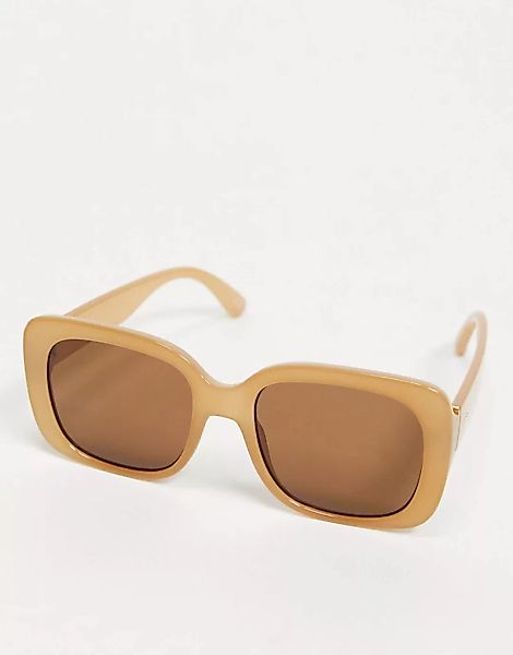 ASOS DESIGN – Eckige Oversize-Sonnenbrille im Stil der 70er mit recyceltem günstig online kaufen