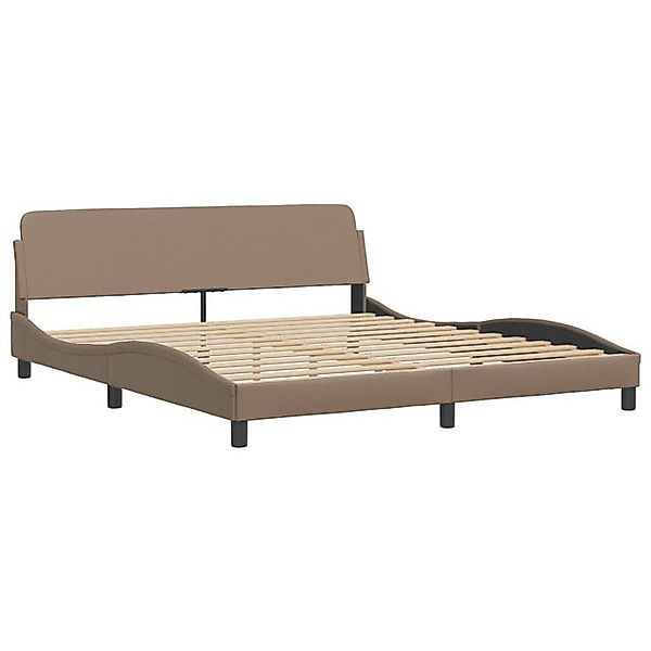 furnicato Bettgestell "Dover" Cappuccino-Braun 180x200 cm Kunstleder (1-tlg günstig online kaufen