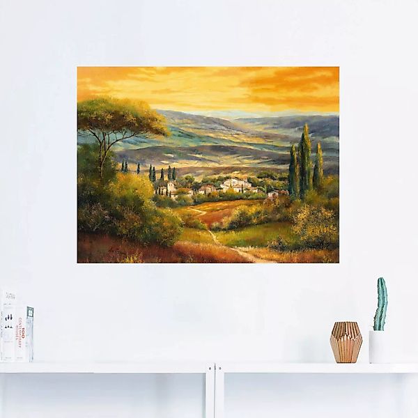 Artland Wandbild "Toskanatal", Europa, (1 St.), als Leinwandbild, Poster, W günstig online kaufen