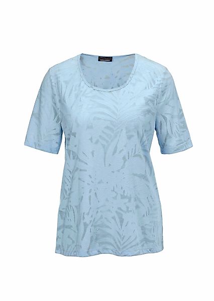GOLDNER Kurzarmshirt "T-Shirt mit Ausbrenneroptik" günstig online kaufen