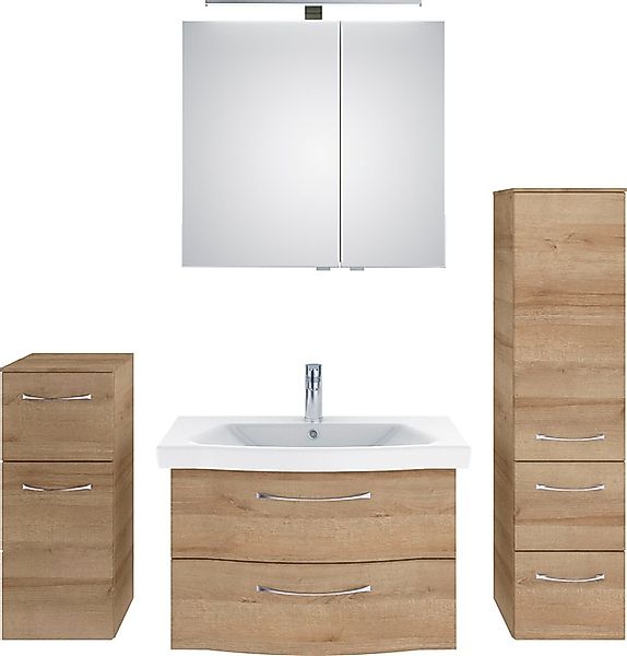 Saphir Badmöbel-Set »6005 Sprint 4-teilig, Keramik-Waschtisch mit LED-Spieg günstig online kaufen