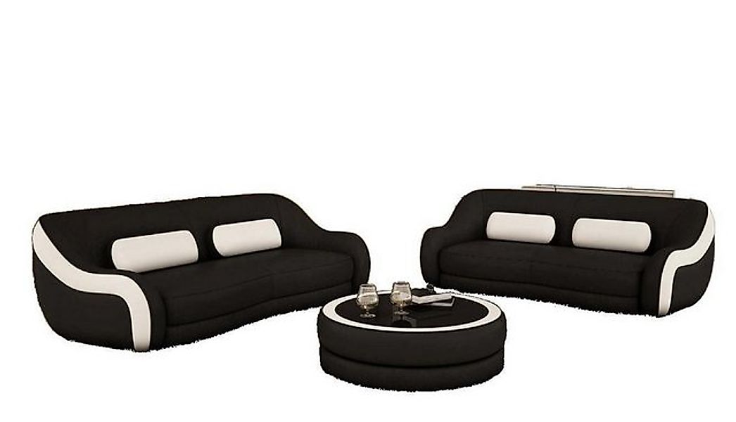 JVmoebel Sofa Schwarze Sofagarnitur 3+2 Modernes Design Couch Set Neu, Made günstig online kaufen