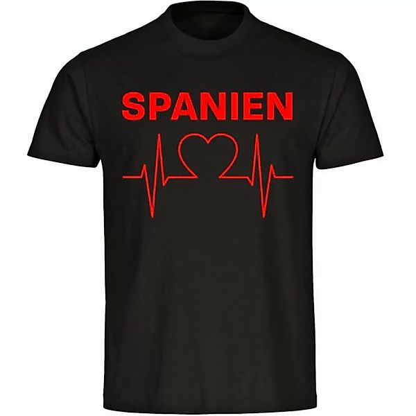 multifanshop T-Shirt Herren Spanien - Herzschlag - Männer günstig online kaufen