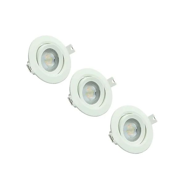 LUXULA 3er Set LED Downlight Einbauleuchte Einbauspot Schwenkbar CCT 7W 718 günstig online kaufen