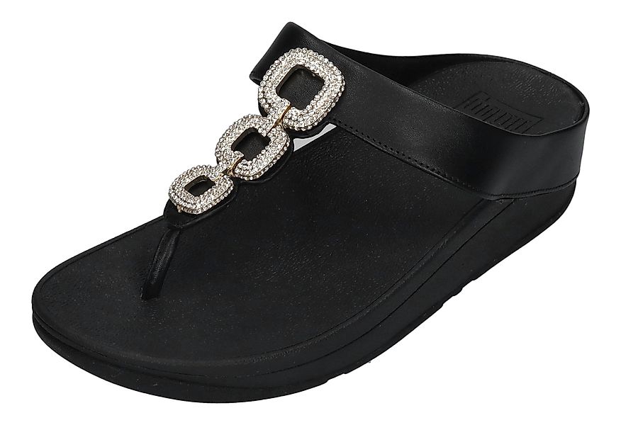 Fitflop FINO Crystal-Chain Leather Zehentrenner Black günstig online kaufen