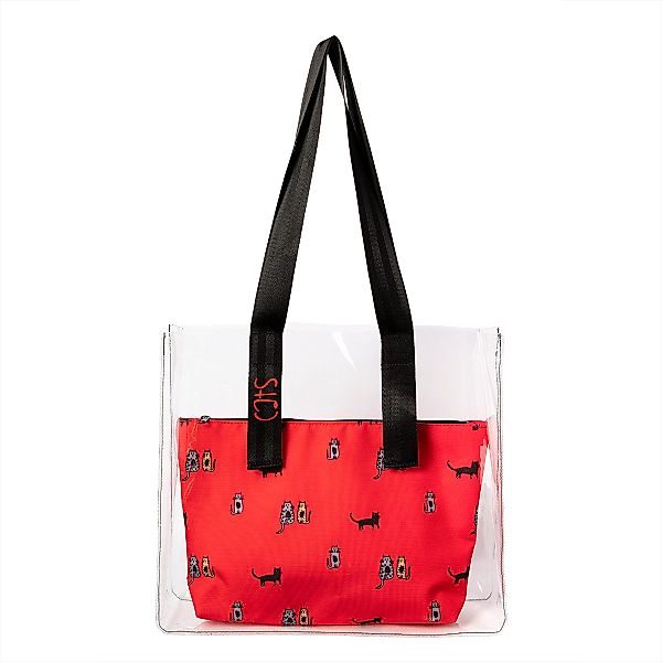 BIGGDESIGN Strandtasche Biggdesign Cats transparente Tragetasche günstig online kaufen