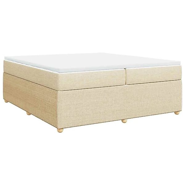 vidaXL Boxspringbett mit Matratze Creme 200x200 cm Stoff 3285600 günstig online kaufen